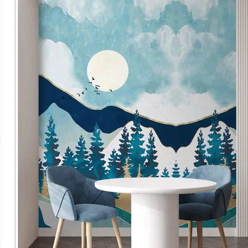 Miniatura 106 de SIGNFORD - Papel tapiz de diseño de bosque, removible para dormitorio o sala de estar, 100 x 144 pulgadas Bosque1-1911-m17