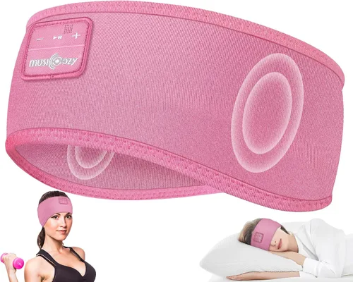 Miniatura 20 de MUSICOZY Auriculares para dormir inalámbricos, diadema Bluetooth, auriculares deportivos para dormir, auriculares máscara para dormir, diadema