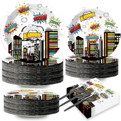 Miniatura 16 de 200 piezas Platos y Servilletas de Fiesta de Verano de Playa The Big One para Niño Surfeando Primer Cumpleaños, Juego de Vajilla Hawaiana