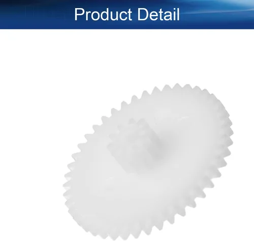 Miniatura 4 de Bettomshin 10 unids engranaje de plástico 44102B 0.5 módulo polea eje de correa robot RC motor mano DIY piezas mecánicas kit blanco