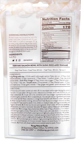 Miniatura 2 de Pereg Arroz natural para sushi de 16 onzas, paquete de 3 unidades (total de 3 libras) – Grano corto adhesivo blanco – Vegano, sin OMG, fabricado