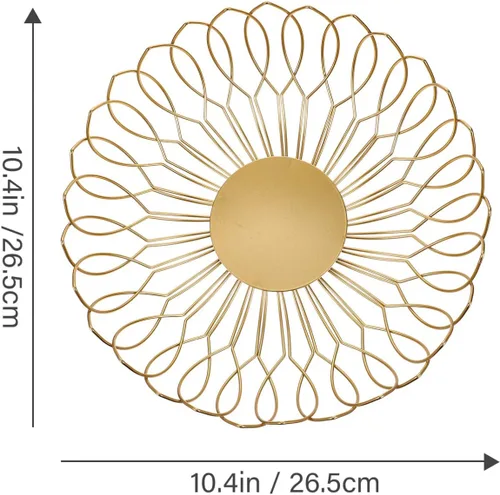 Miniatura 7 de Zerodeko Cesta de almacenamiento, cesta de almacenamiento de alambre de metal para frutas doradas, marco de metal decorativo, cuenco de frutas