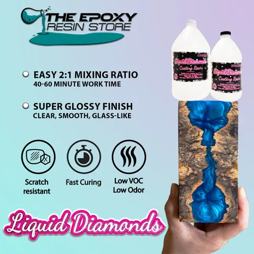 Miniatura 3 de Resina fundida transparente para manualidades, sin burbujas, similar al agua, largo tiempo de trabajo para la fabricación de joyas, posavasos, se