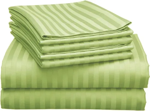 Miniatura 15 de Mattress-Homes Juego de sábanas tamaño Queen de 6 piezas, colección Hotel Luxury, 100% algodón egipcio, sábana bajera ajustable de 18 pulgadas