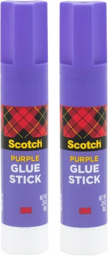 Miniatura 4 de Scotch Pegamento morado 6108-2N - 0.28 onzas, sin ácidos, no tóxico, se seca transparente, ideal para proyectos de papel y tela, paquete de 2