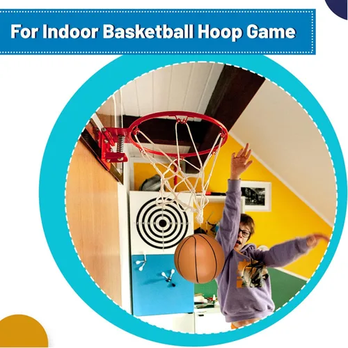 Miniatura 5 de Mini baloncesto de 6 pulgadas para mini aro de baloncesto, pelota de arena de playa para niños y adultos, apto para aro sobre la puerta, bolas