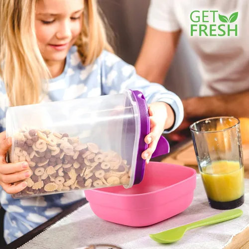 Miniatura 7 de GET FRESH Juego de cuencos para niños, paquete de 4 cuencos de cereales sin melamina para niños y niños pequeños, aptos para microondas, apilables