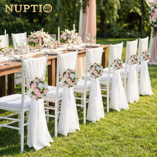 Miniatura 126 de NUPTIO Centros de mesa de flores para mesas de boda: arreglo de bolas de flores artificiales rosa y blanco para bodas, fiestas, 2 piezas de rosas
