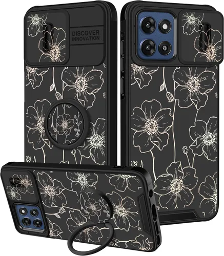 Miniatura 39 de Funermei Funda para Moto G Play 4G 2024 – Funda para teléfono para mujeres y niñas, diseño único de gato y libros, diseño único con funda