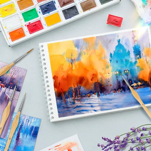 Miniatura 6 de Pinceles de pintura en miniatura, juego de 10 pinceles de pintura de detalles finos, pinceles pequeños para arte, manualidades, acrílico, acuarela