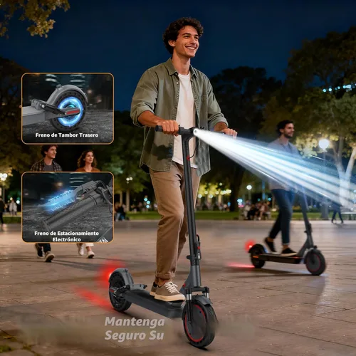 Miniatura 5 de WERHY 10 Inches Electric Scooter, 22 MPH Top Speed & 500W Powerful Motor, 22-28Miles Long Range, Folding E Scooter with Dual Braking for Adults