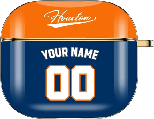 Miniatura 30 de Funda personalizada con nombre y número para AirPods Pro de 3ª generación Pro 2 (2019, 2021, 2022) con llavero personalizado, regalo para fanáticos