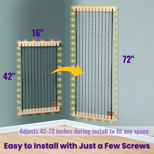 Miniatura 6 de Almacenamiento de animales de peluche de madera suave para habitación de los niños, soporte de pared para colgar en la puerta, organizador