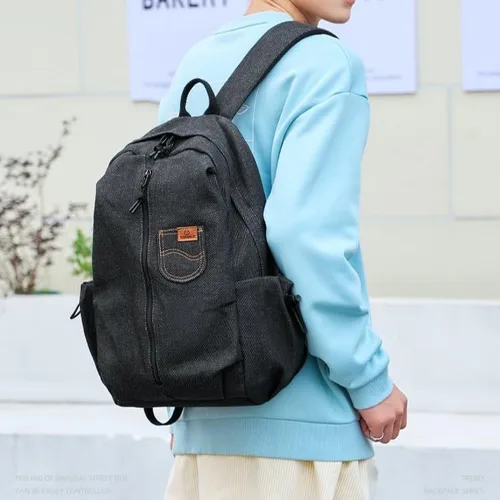 Miniatura 2 de Mochila de mezclilla vintage para mujer, bolso Y2k para mujer, bolsa de hombro de mezclilla, estética única, linda mochila para mujeres y hombres