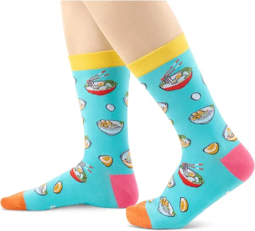 Miniatura 2 de HAPPYPOP Calcetines unisex divertidos para ramen, calcetines de fideos de ramen, regalos de ramen para hombres y mujeres, calcetines japoneses