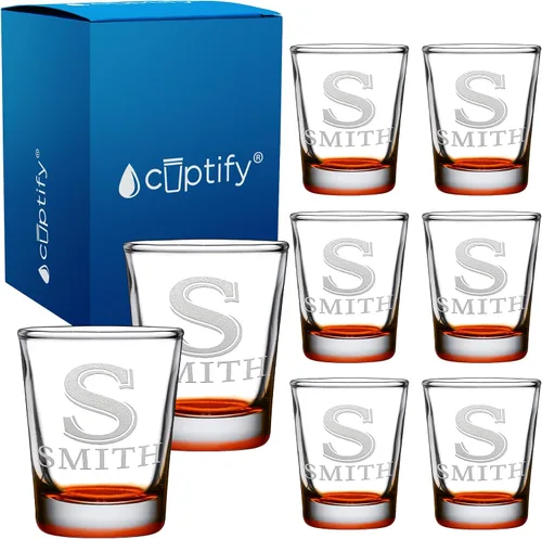 Miniatura 42 de Juego de 2 vasos de chupito personalizados para hombre, fondo azul, 2 onzas, grabados, regalo personalizado para cumpleaños, bodas, día del padre