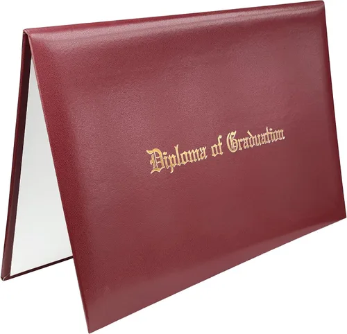 Miniatura 31 de Happy Secret Soporte para diploma impreso para certificado de 8.5 x 11 pulgadas, cubierta de graduación con piel lisa, color rojo, paquete de 1