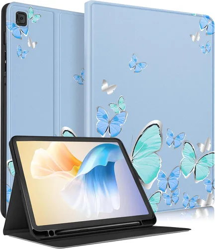 Miniatura 12 de Uppuppy Funda para Samsung Galaxy Tab S6 Lite de 10.4 pulgadas para niños y niñas, folio kawaii femenino, diseño de fresa, funda única para tableta