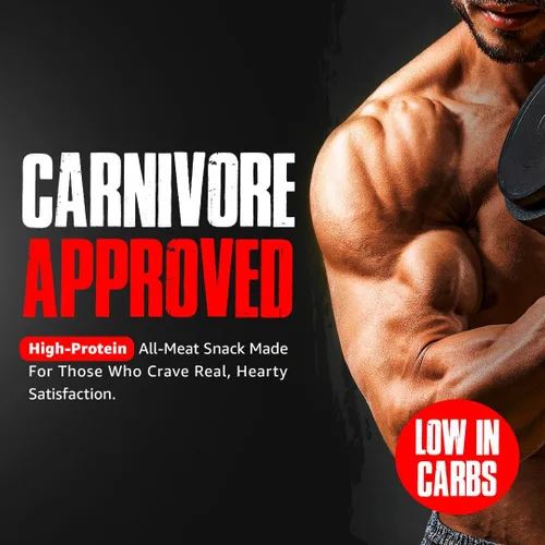 Miniatura 5 de Carnivore Electrolytes Snacks cetogénicos de carne seca de ternera – Bocadillos carnívoros de carne de res alimentados con pasto de alta calidad – 3