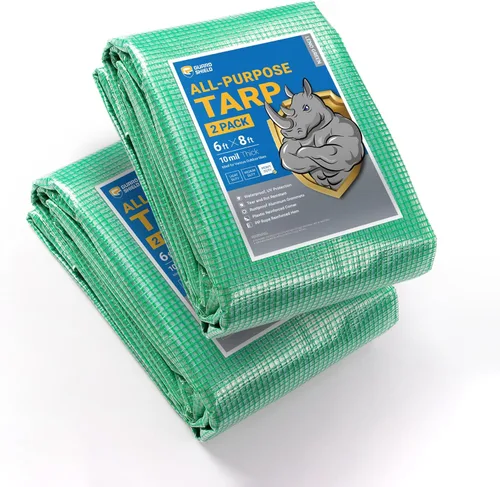 Miniatura 20 de GUARD SHIELD Lona verde transparente resistente de 6 x 8 pies, impermeable para invernaderos al aire libre, jardín, cubierta de polietileno