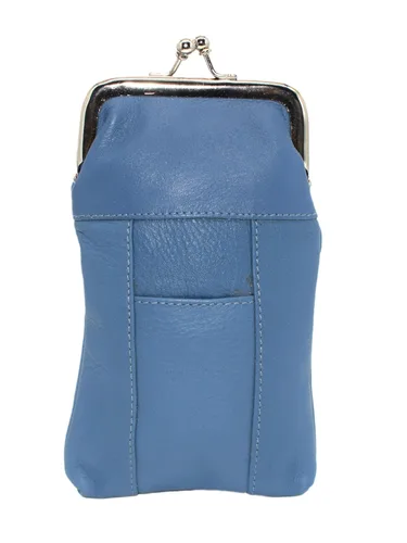 Marshal® - Estuche para cigarrillos de cuero, bolsillo regular o 100 para encendedor de 100 (color azul bebé)