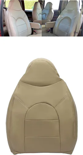 Miniatura 11 de ECOTRIC Funda de repuesto para parte inferior de asiento compatible con Ford F250 F350 F450 Lariat 1999 2000 de cuero artificial color marrón