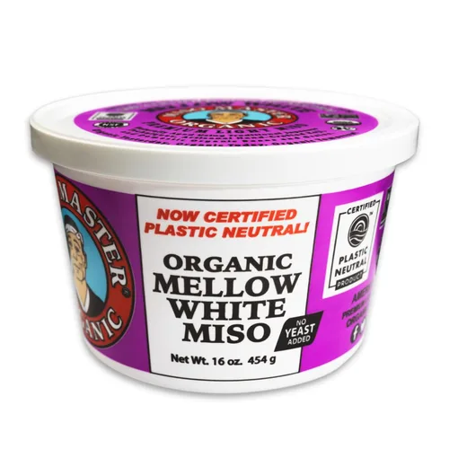 Miso Master Organic Miso blanco suave, sin gluten, orgánico, sin OGM, vegano, kosher, pasta de miso blanca vegana, recipiente de 16 onzas