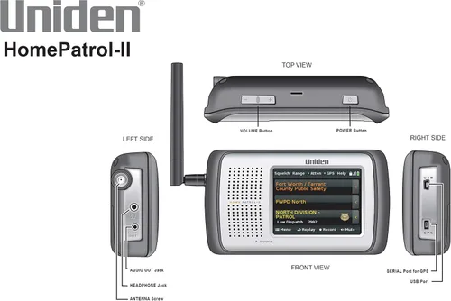 Miniatura 2 de Uniden HomePatrol-2 Escáner Digital de Pantalla Táctil a Color con Programación Simple, TrunkTracker V y S, A, M, E, Alerta de Emergencia/Clima