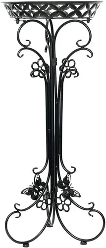Miniatura 5 de Paquete de 2 soportes de metal para plantas en maceta, soportes altos para macetas para interiores y exteriores, estante decorativo para plantas