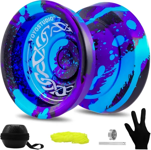Miniatura 8 de YOYOSTUDIO F25 Finger Spin Yoyo Yoyo profesional sensible para niños de 8 a 12 años, yoyo profesional para adultos con kit de accesorios de yoyos