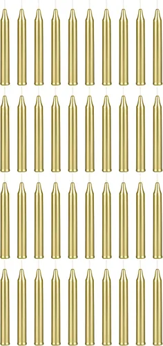Miniatura 31 de MEGA CANDLES 20 piezas de velas cónicas mini sin perfume amarillas exquisitas, 10 cm de alto x 1 cm de diámetro, Campanas Mágicas, Encantamiento