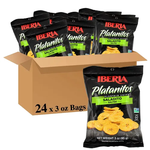 Miniatura 6 de Iberia Tostones - Chips de plátano, 2 onzas (paquete de 24)