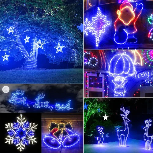 Miniatura 4 de Luces solares de cuerda para exteriores, impermeables, LED, 200 luces LED de cuerda solar, 72 pies, 8 modos con control remoto, flexible, tubo solar