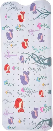 Miniatura 30 de ENKOSI Tapete de baño antideslizante, extra largo de 40 x 16 pulgadas, tapete antideslizante grande para bañera y ducha con ventosas y agujeros