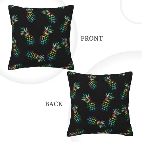 Miniatura 5 de Funda de almohada decorativa de piñas al revés, fundas de cojín cuadradas estándar para sofá, sala de estar, cama, 18 x 18 pulgadas, color rosa