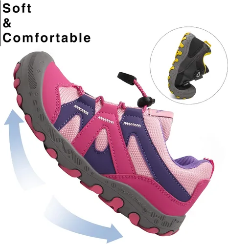 Miniatura 3 de Mishansha - Zapato deportivo de senderismo para niños y niñas antigolpes antideslizantes para caminar al aire libre y correr