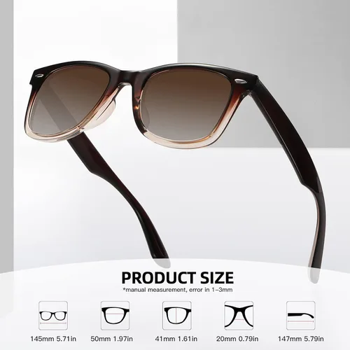 Miniatura 67 de MEETSUN Polarized Sunglasses for Women Men Classic Retro Square Frame Driving Sun Glasses UV Protection