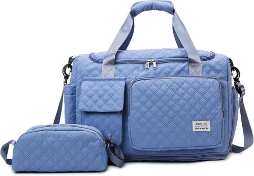 Miniatura 359 de Pequeña bolsa de gimnasio para mujer, bolsa de viaje con compartimento para zapatos