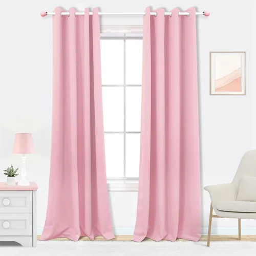 Miniatura 122 de Mrs.Naturall Cortinas Azul Real para Dormitorio, Cortinas Opacas Cortas Medianas Azul Cobalto para Cocina Decoración de Habitación de Adolescentes