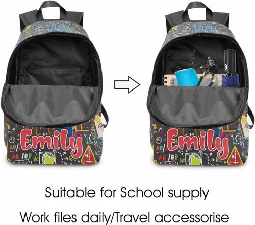 Miniatura 4 de Texto personalizado Elefante desgaste gafas mochila mochila mochila casual Daypack bolsa para mamá niñas, color86-4, Mochilas Daypack