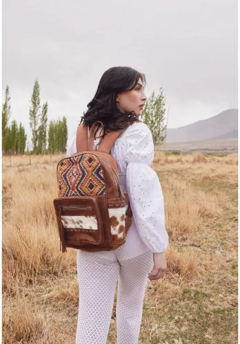 Miniatura 5 de Myra Bag Mochila de cuero occidental para mujer - One Size Pecan, Nuez pacana, Classic