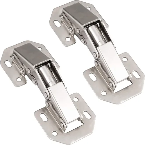 Miniatura 7 de Ilyapa Soft Close Cabinet Hinges Satin Nickel, 4 Pack - Frameless Inset Kitchen Cabinet Door Hinges Hardware