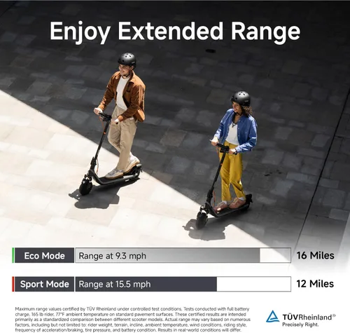 Miniatura 5 de Segway Ninebot E2 Plus II/E2 Pro/E3 Pro Electric Scooter, 15.5–20 MPH, Long Range, Dual Elastomer Suspension (E3 Pro only), Foldable Adult Scooter