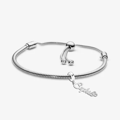 Miniatura 3 de DemiJewelry Dijes personalizados con nombre personalizado con dije de corona de corazón para pulsera, cualquier nombre, letra inicial, número, placa
