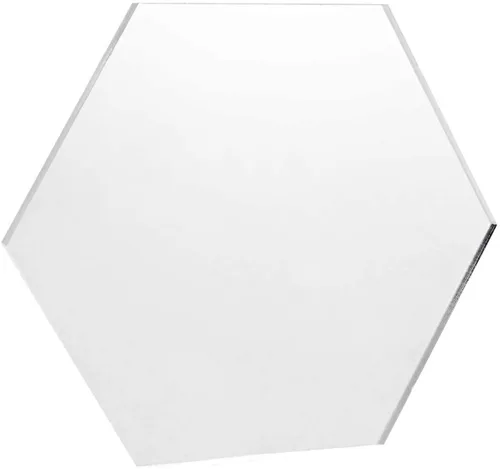 KastLite Lámina acrílica de vidrio de plexiglás hexagonal transparente | 1/8 pulgadas de grosor cortado a medida en blanco acrílico con longitud de