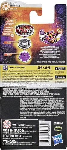 Miniatura 3 de Beyblade Burst Rise Hypersphere Galaxy Zeutron Z5 - Paquete individual – Stamina Type Right Spin Battling Top Toy Toy Edades 8 en adelante