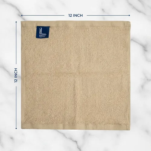 Miniatura 3 de Linteum Textile - Juego de toallas faciales de 12 x 12 pulgadas, 100% algodón suave, 16 paños hilados de un solo anillo, toallas faciales