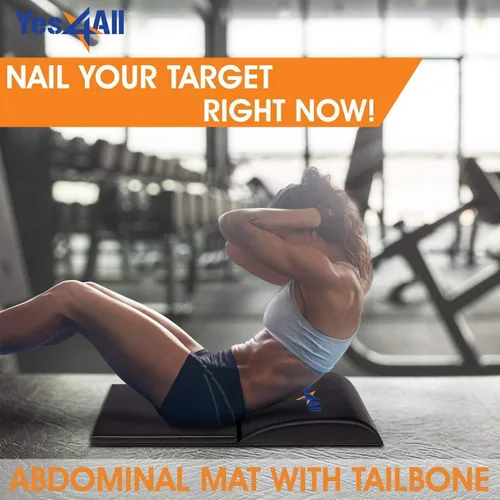 Miniatura 6 de Yes4All Ab Mat Tailbone y sin coxis, almohadilla de apoyo plegable para ejercicios abdominales para entrenamiento central y espalda baja