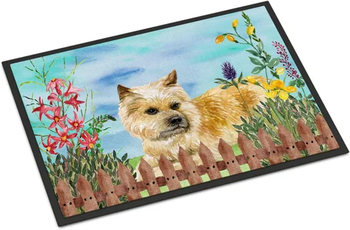 Miniatura 18 de Caroline's Treasures CK1311MAT Cavalier Spaniel Poinsettas - Felpudo de 18 x 27 pulgadas, tapete para puerta delantera, interior y exterior