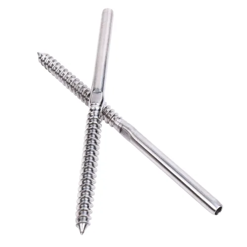 Miniatura 8 de BLIKA Paquete de 120 tornillos de acero inoxidable T316 con rosca de mano derecha e izquierda para postes de madera de 1/8" de kit de barandilla